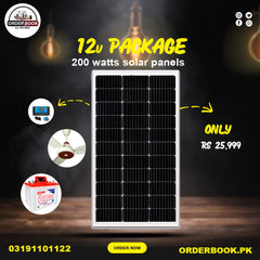 Package 12 Volt Solar Panel 180 Watts A Grade Garmany Cell Exide HP60 Amp Controller 20 Amp Fans