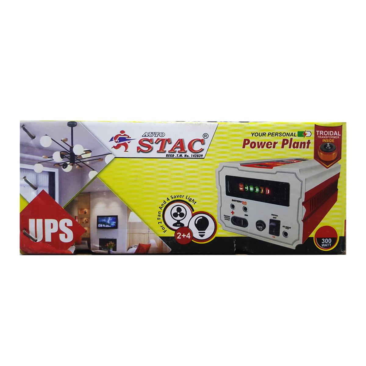 Auto Stac UPS 300WATTS (2 Fans + 4 Lights) - The Ultimate Home Power Solution