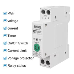 JVCO TOB9-VAP 8in1 63A WIFI Smart Switch with Monitoring and Protection