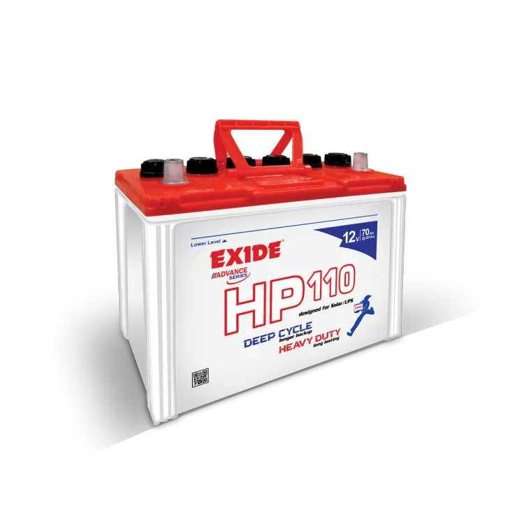 Exide Battery HP110 Deep Cycle Longer Backup Heavy Duty 12 Volts Specially Designed For Ups Inverter And Solar Battery  Without Acid  6 Months Brand Warranty
