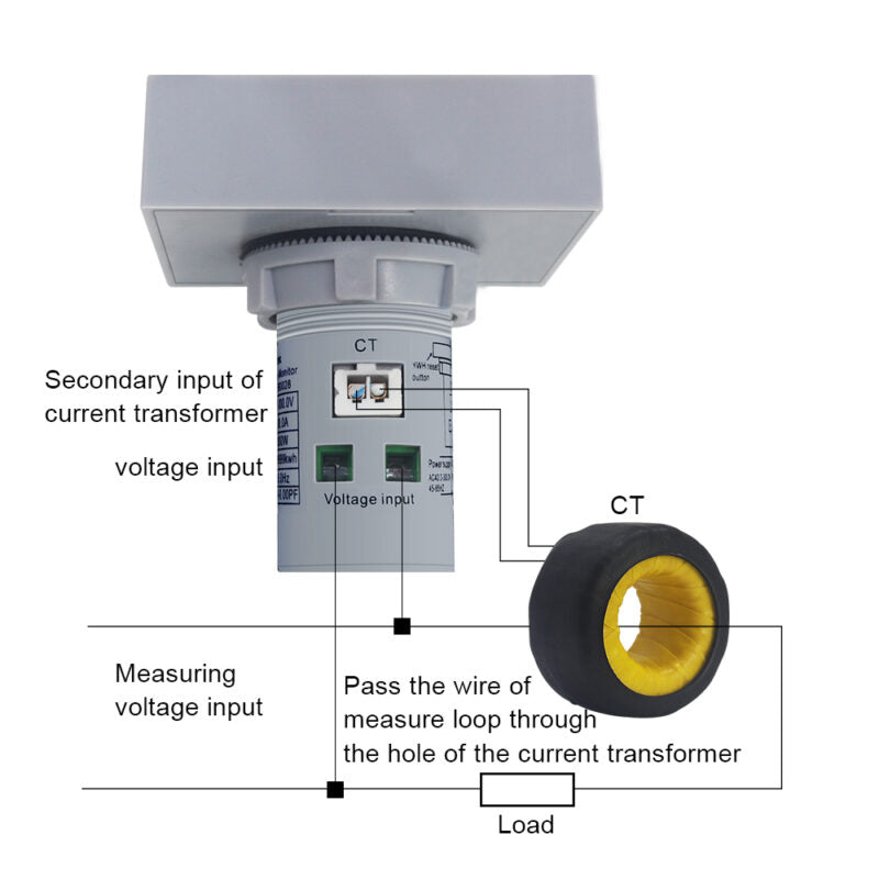 Mora Multi Function Digital Meter 6in1 AC 50-300V Voltmeter Ammeter LCD Display Voltage KWH Power Energy Meter