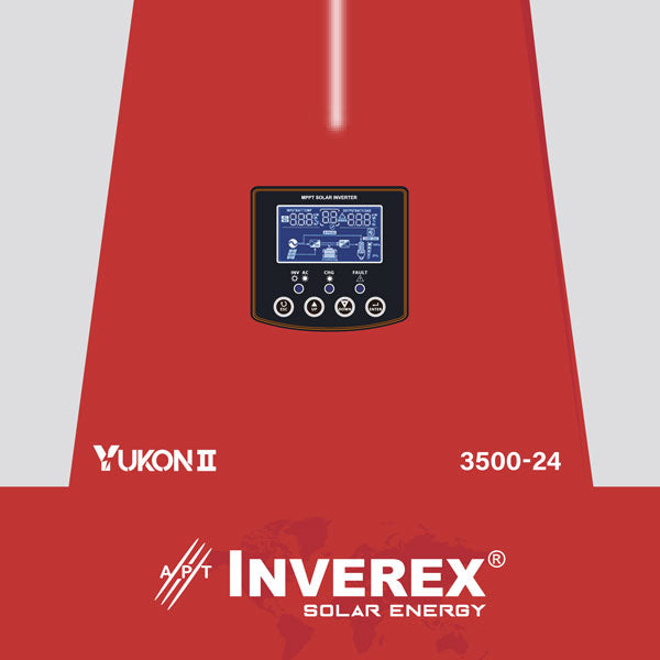 Inverex Yukon II 3.5kW 24V Solar Inverter – High-Efficiency HYBRID Power Solution