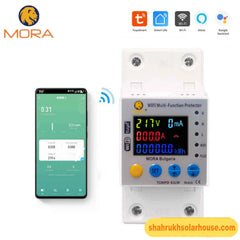 MORA 63A WiFi Smart Circuit Breaker with TUYA Energy Meter, kWh Monitoring, Timer, Voltage/Current/Leakage Protection – 10-in-1 Smart Power Protector