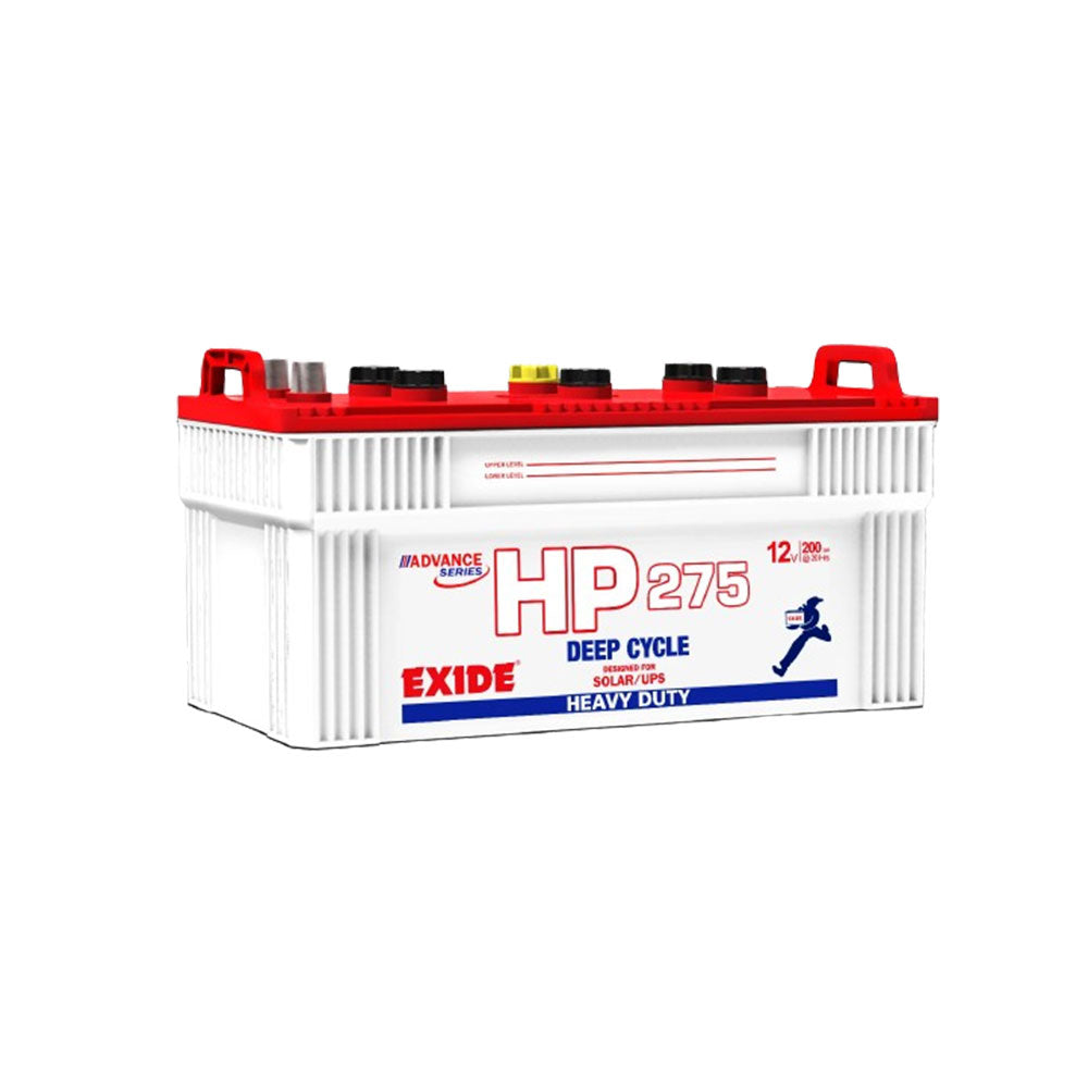 Exide Battery HP 275 200 AH 27 Plate Deep Cycle Exide Battery  6 Months Brand Warranty Without Acid