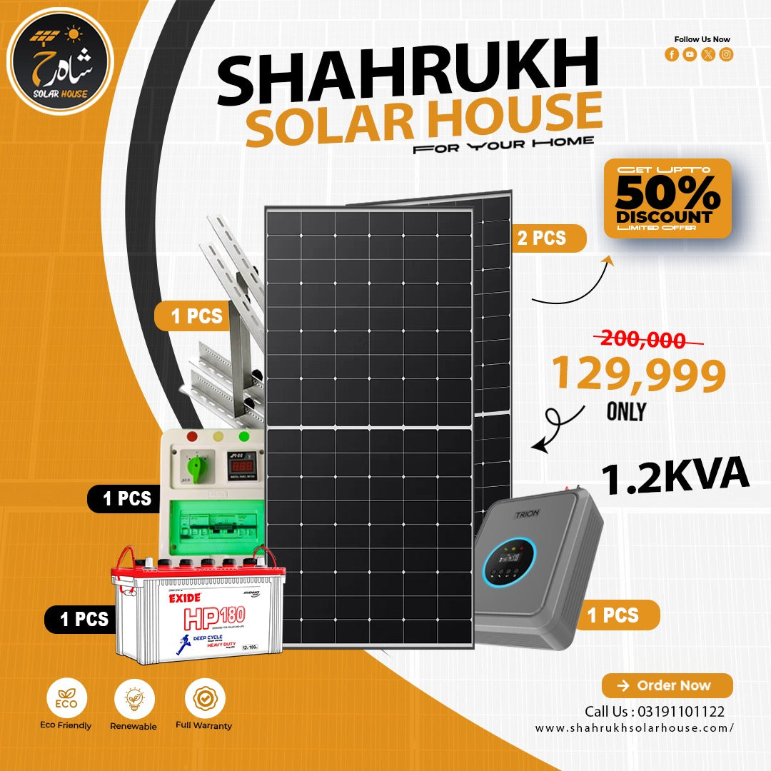 1kw Solar Panel System Package in Karachi-Shahrukh Solar House