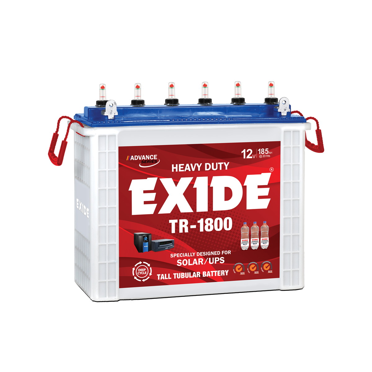 Exide Battery  TR 1800 185 AH 5 Plate Exide Battery Without Acid  6 Month Brand Warranty
