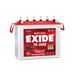 EXIDE TR-2500 Deep Cycle Lead Acid Unsealed Tubular UPS & Solar Battery  Without Acid 1 Year Brand Warranty