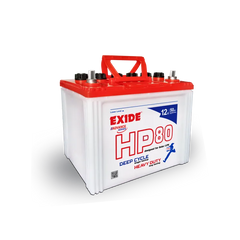 EXIDE HP80 Deep Cycle Lead Acid Unsealed Car Battery  6 Months Brand Warranty Without Acid