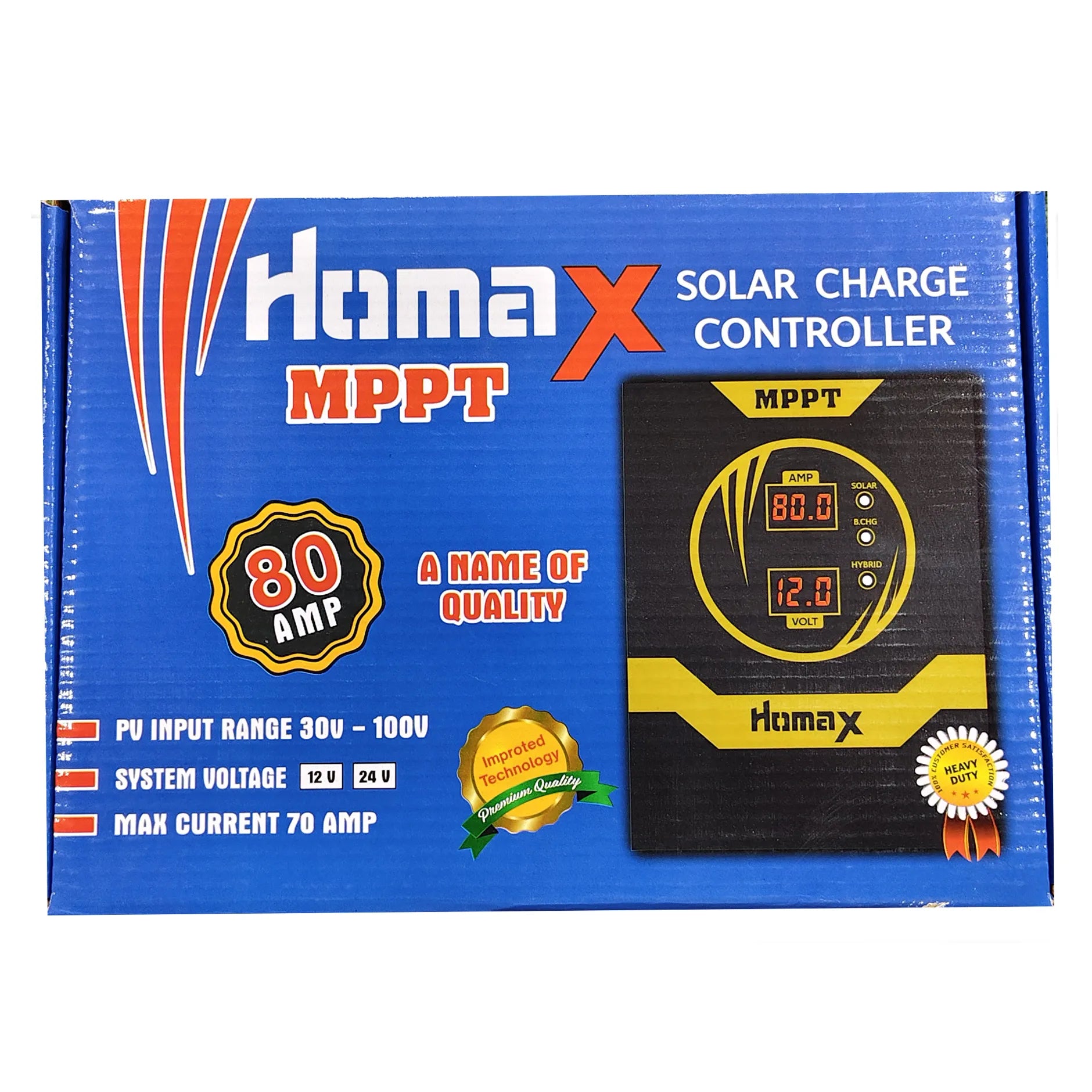 Homax MPPT 80A Solar Charge Controller 12V/24V