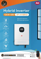 Itel 12kW Hybrid Solar Inverter – High-Efficiency, Three-Phase, Smart Monitoring
