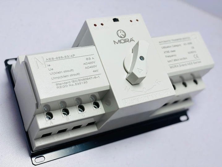 Mora 4P 63A 230V MCB type Dual Power Automatic transfer switch ATS AES-988-63/4P